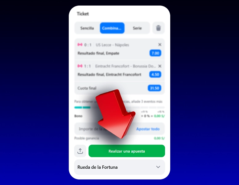Confirmación de apuesta 1Win